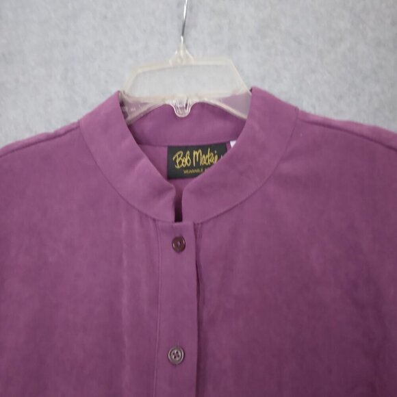 Bob Mackie | Purple Embroidered Faux Suede Jacket | Size L - Picture 5 of 8